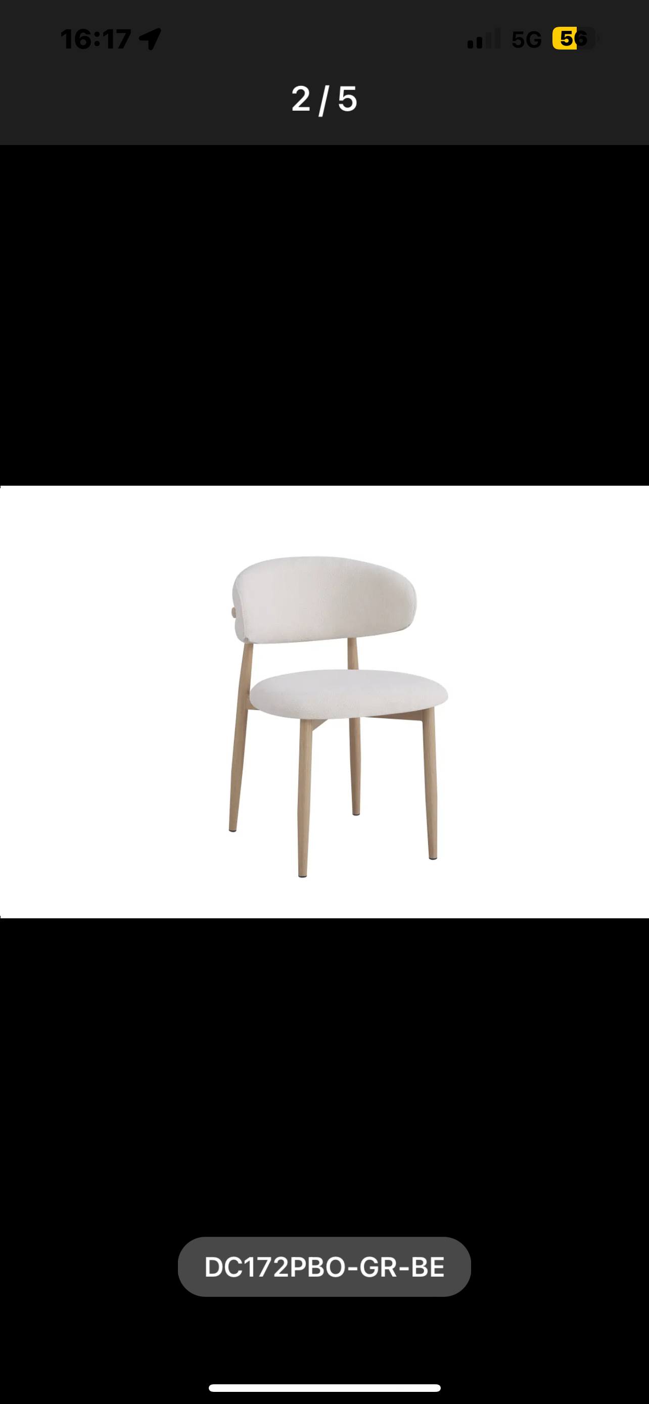 CHAISE LUCILE PIED EFFET BOIS GRAIN BEIGE